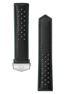 Carrera 41MM Black Perforated Leather Strap - OM Luxury