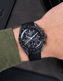 Curved Vertech Rubber Strap - Black - OM Luxury