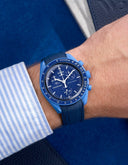 Curved Vertech Rubber Strap - Blue - OM Luxury