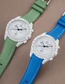 Curved Vertech Rubber Strap - Neptune Blue - OM Luxury